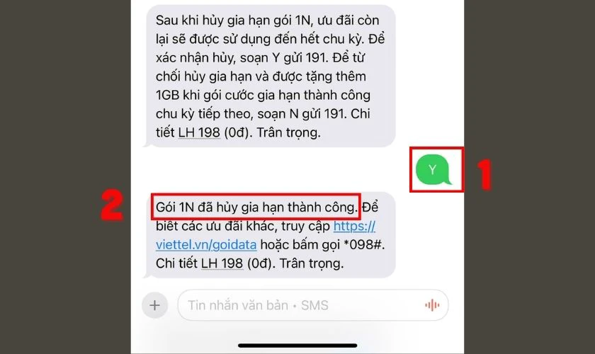 Chờ hệ thống phản hồi yêu cầu xác nhận