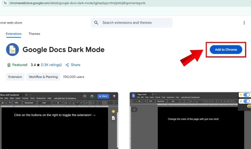 Cách bật chế độ tối trên Google Docs trên máy tính