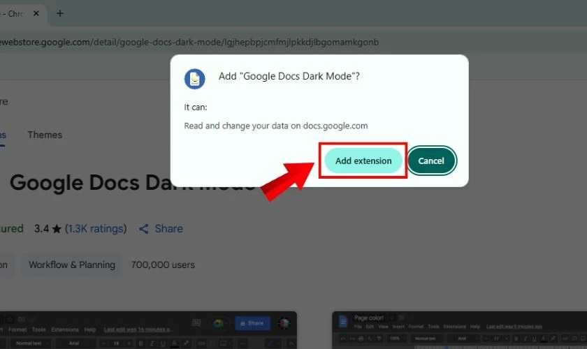 Cách bật chế độ tối trên Google Docs trên máy tính đơn giản