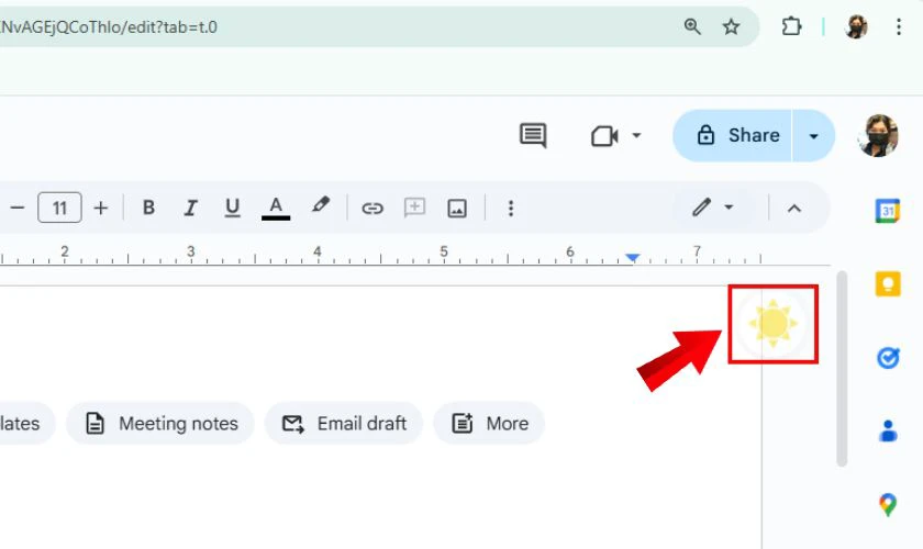 Click chọn icon