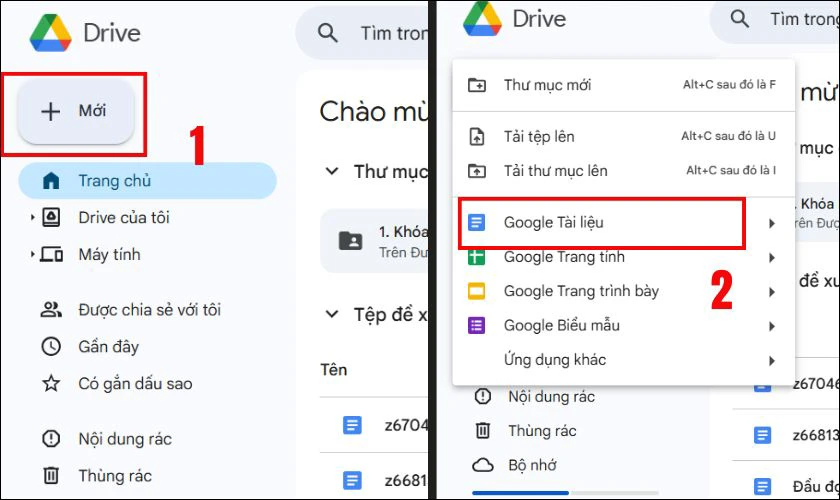 Cách tạo một tài liệu mới trên Google Docs