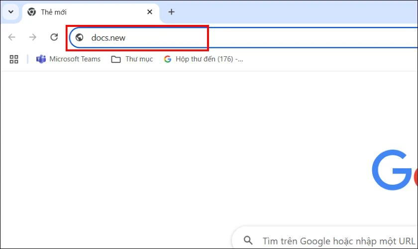 Tạo một tài liệu Google Docs mới từ giao diện tìm kiếm của một trình duyệt bất kỳ