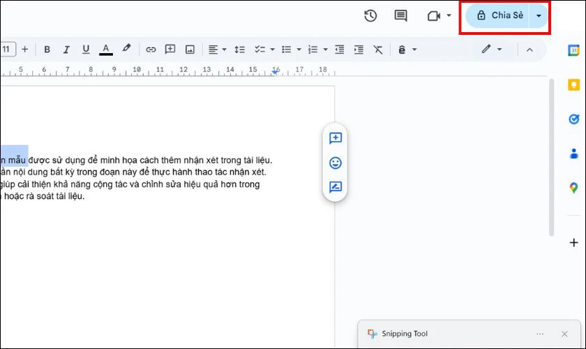 Chia sẻ dữ liệu trên Google Docs