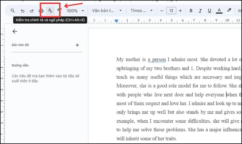 Gợi ý về chính tả và ngữ pháp trên Google Docs là gì?