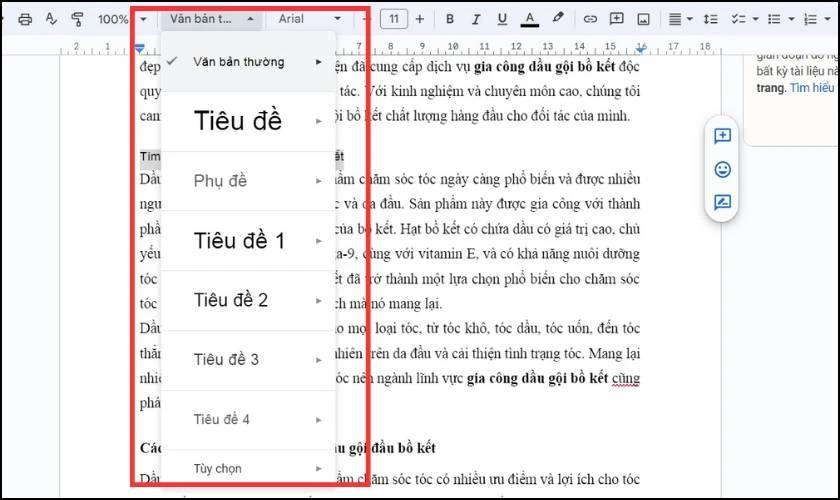 Tạo mới và cập nhật mục lục dễ dàng