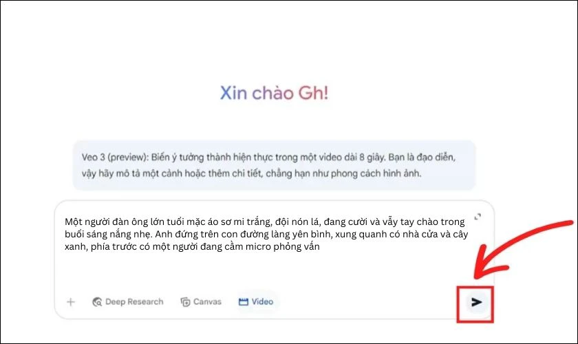 Nhấn Generate Video để hệ thống xử lý và tạo ra video