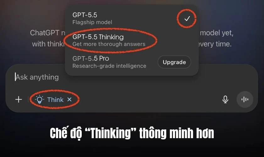 GPT-5.5 có gì mới? Chế độ “Thinking” thông minh hơn