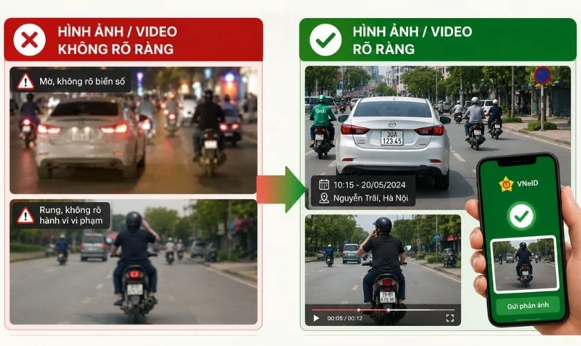 Hình ảnh hoặc video không rõ ràng