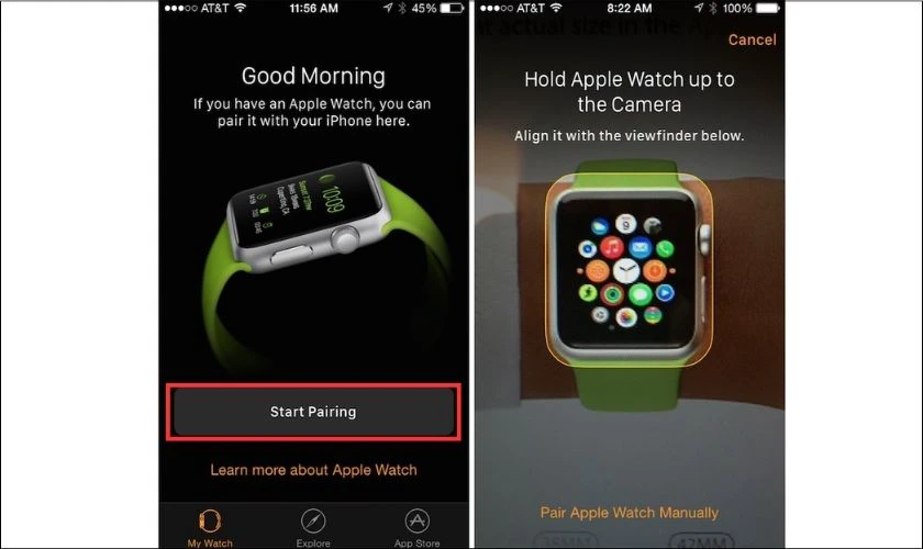 Mở ứng dụng Apple Watch trên iPhone