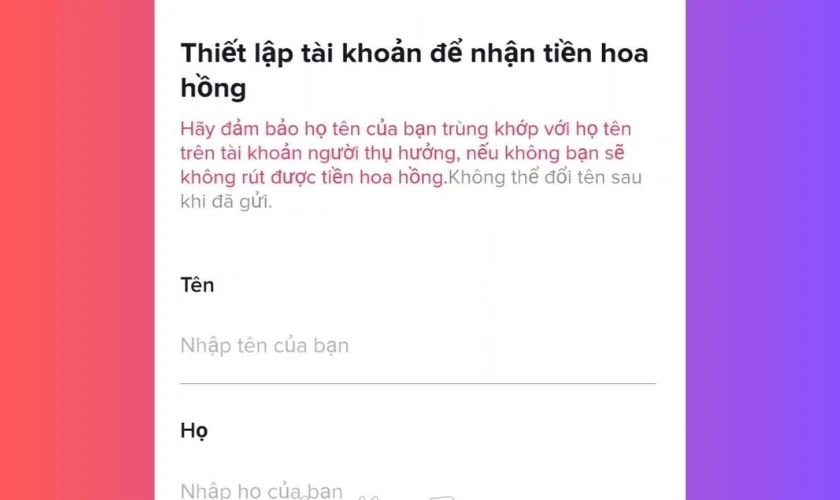 Thiết lập tài khoản nhận hoa hồng TikTok Shop Affiliate