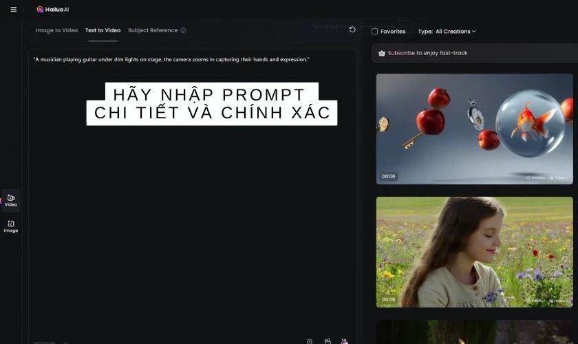 Nên viết prompt thật rõ ràng và chi tiết