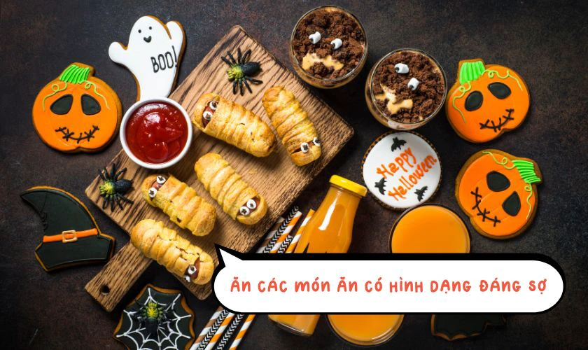Ăn các món ăn trong ngày Halloween
