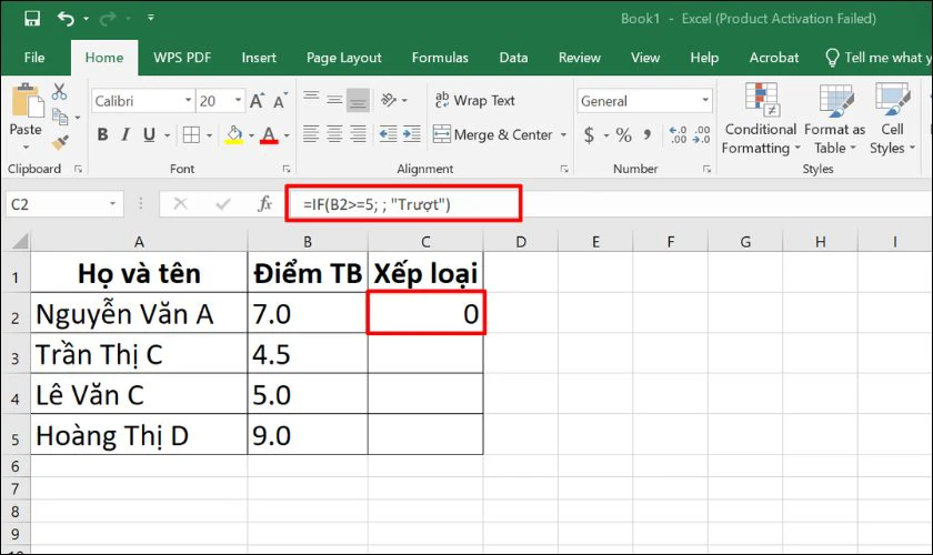 Lỗi Excel thường gặp
