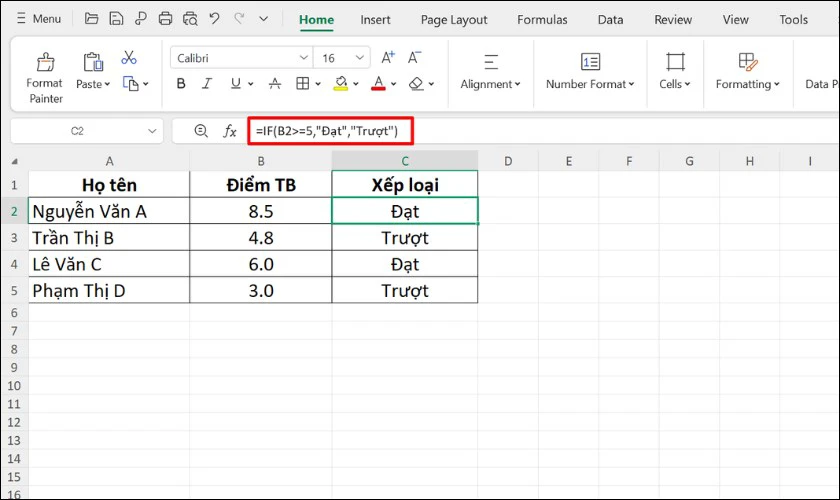 Ví dụ cách dùng hàm IF trong Excel thông dụng nhất