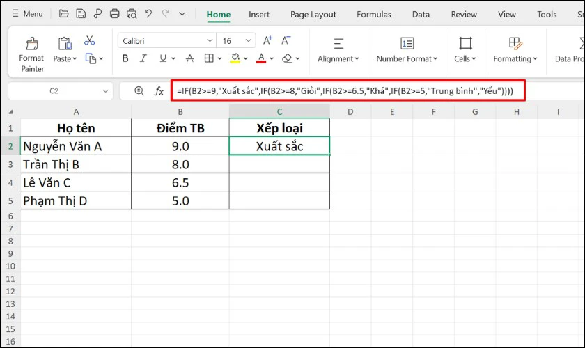 Ví dụ cách dùng hàm IF trong Excel thông dụng