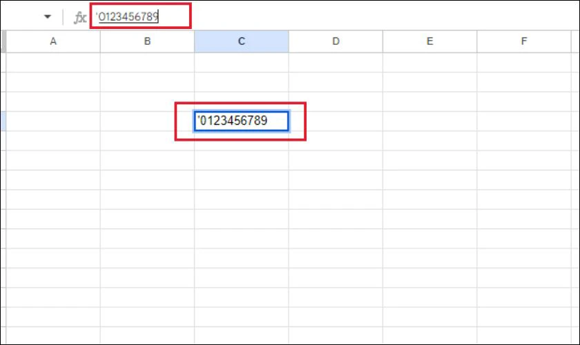 Đặt dấu ngoặc để viết số 0 trong Excel