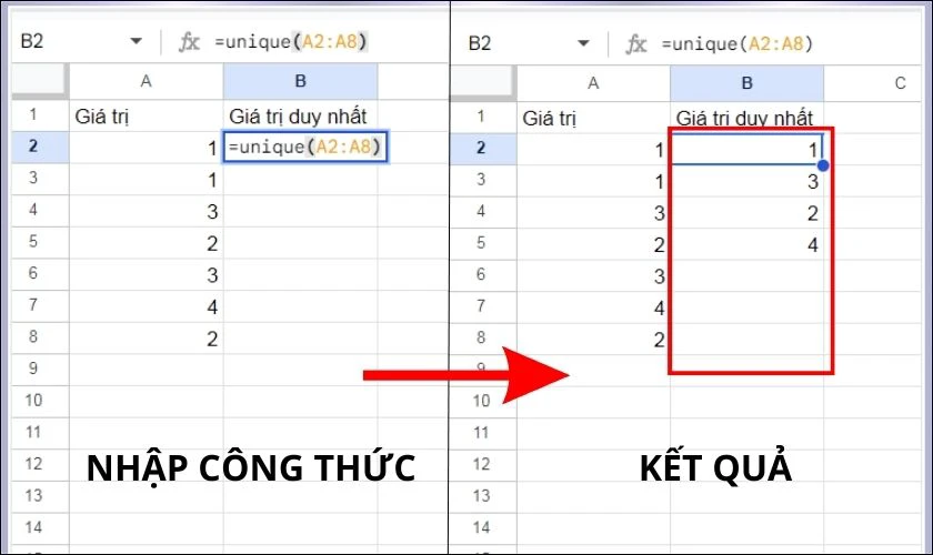 Tại sao Excel không có hàm UNIQUE