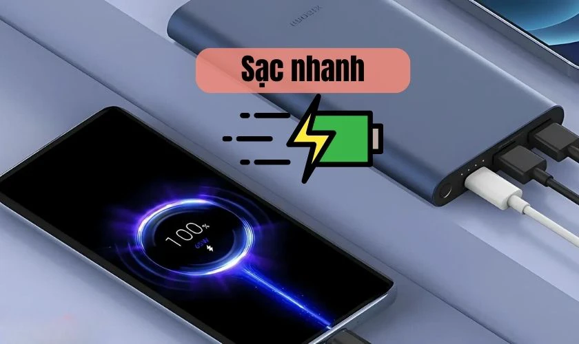 Công nghệ sạc nhanh giúp giảm thời gian sạc pin