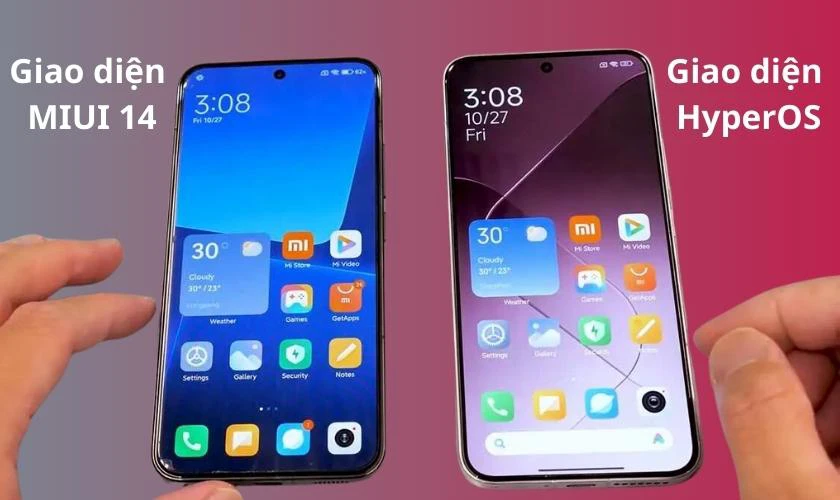 So sánh hệ điều hành Xiaomi HyperOS và MIUI 14 về giao diện