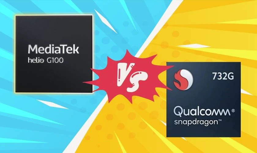 Chip Helio G100 Ultimate và chip Snapdragon 732G