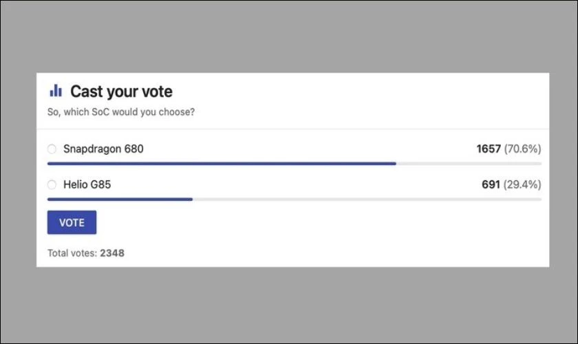 So sánh sự yêu thích của người dùng giữa Helio G85 vs Snapdragon 680