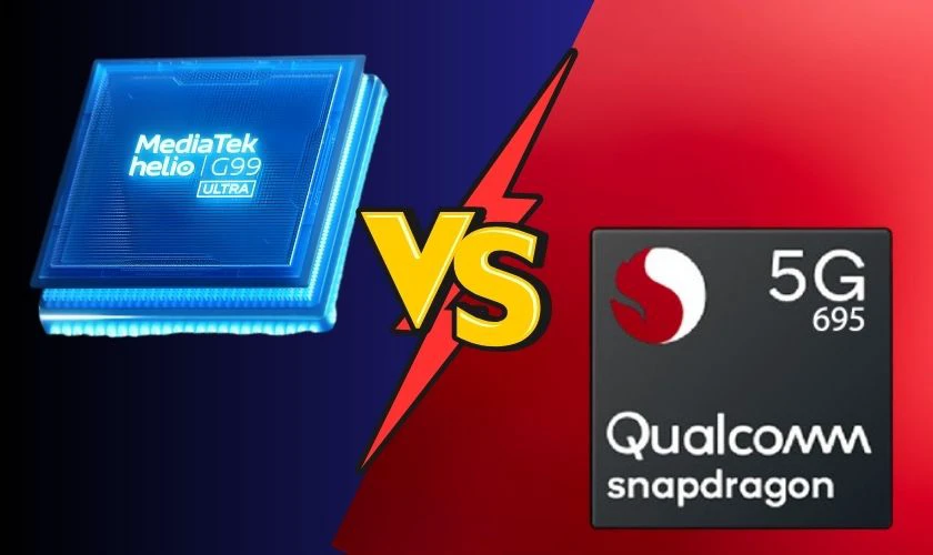 Chip Helio G99-Ultra yếu hơn rõ so với chip Snapdragon 695