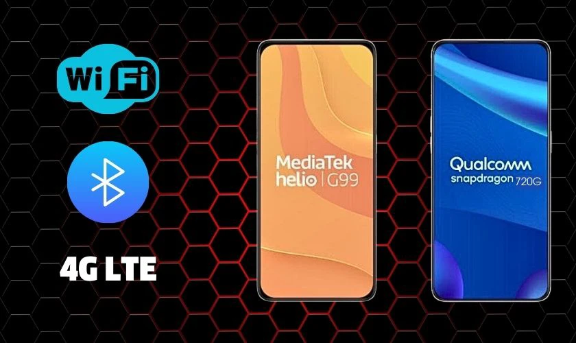 So sánh khả năng kết nối giữa 2 chipset Helio G99 vs Snapdragon 720G