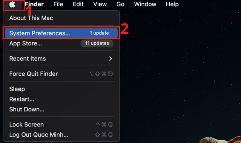Cách tắt hiển thị phần trăm pin MacBook
