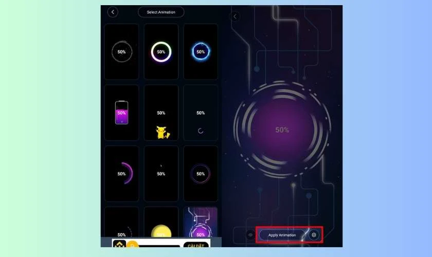Tạo hiệu ứng sạc pin với Battery Charging Animation đa dạng