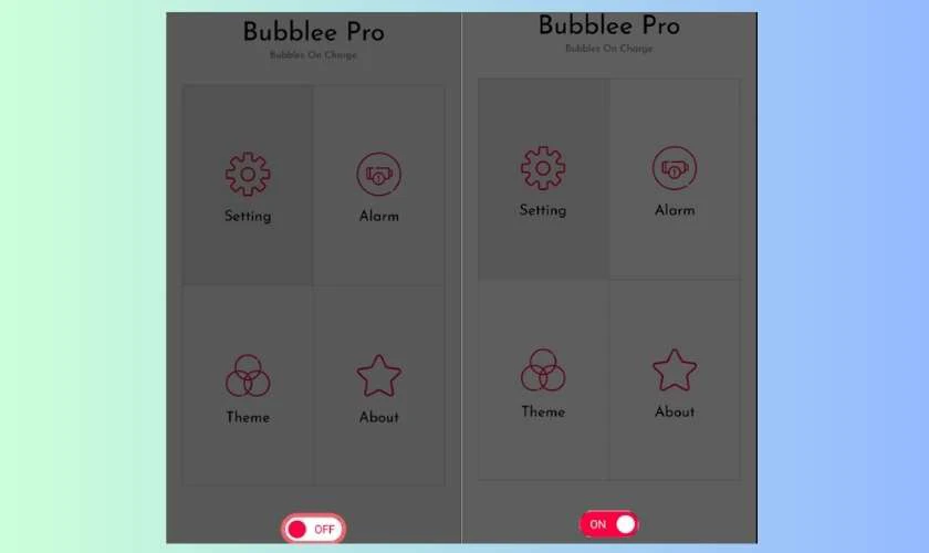 Tạo hiệu ứng sạc pin với Bubblee Pro cho Android