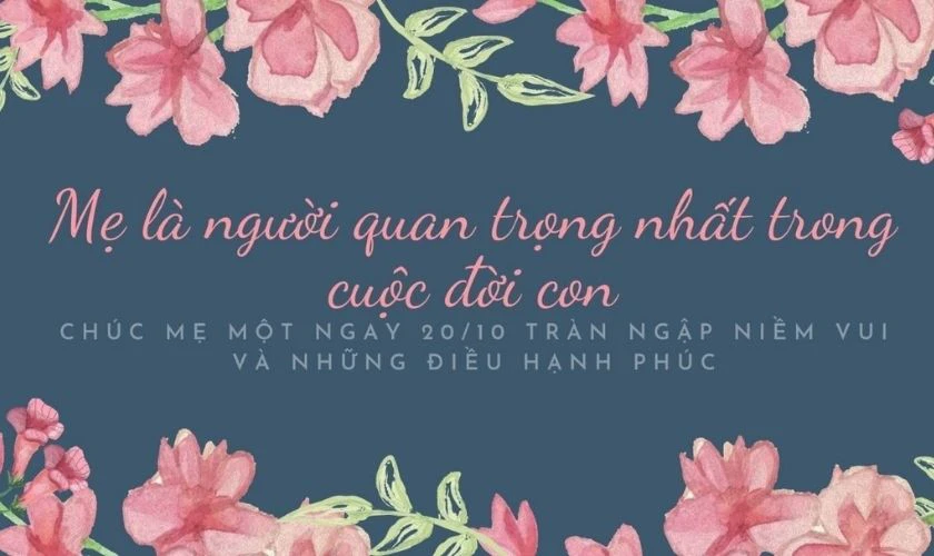 Hình ảnh 20/10 tặng mẹ