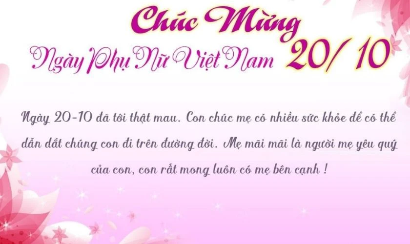 Hình ảnh 20/10 đẹp tặng mẹ