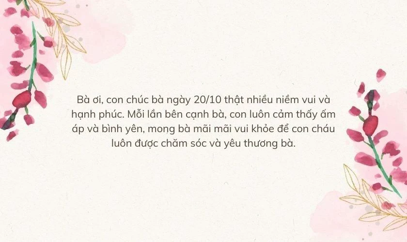 Hình ảnh ý nghĩa tặng bà ngày Phụ nữ Việt Nam