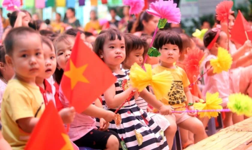 Hình ảnh tựu trường mầm non