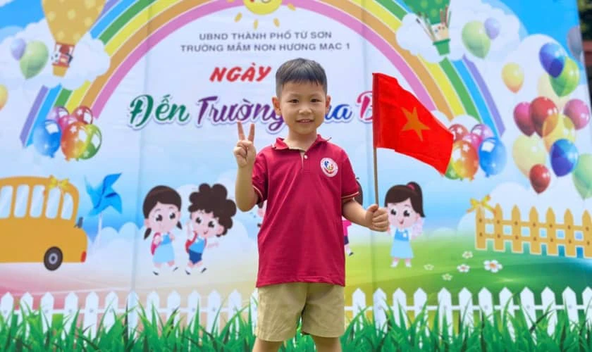Hình ảnh tựu trường mầm non cute