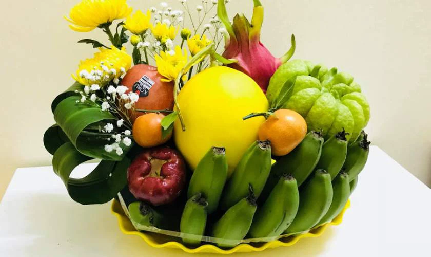 Trang trí mâm theo kiểu miền Bắc truyền thống đẹp