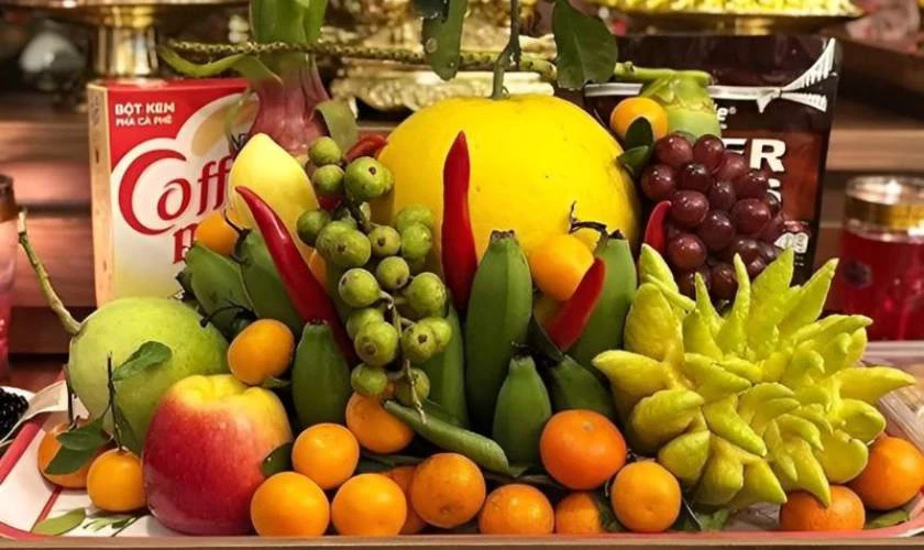 Trang trí mâm quả miền Trung mùa Tết ấn tượng