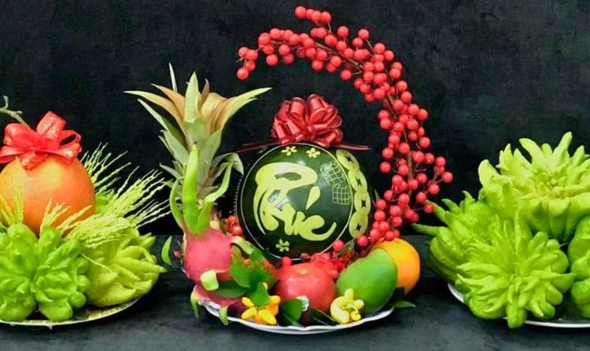 Hình ảnh mâm ngũ quả đẹp trang trí