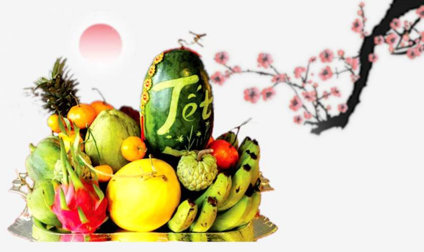 Hình ảnh mâm ngũ quả độc đáo, ấn tượng