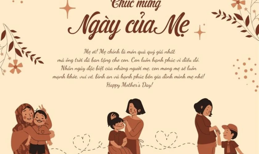 Hình ngày của Mẹ xúc động