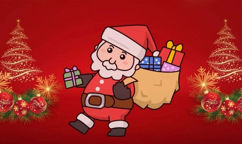 Santa Claus tranh vẽ cute