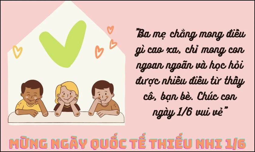 H&igrave;nh ảnh ch&uacute;c mừng ng&agrave;y Quốc tế Thiếu nhi 2025 hay