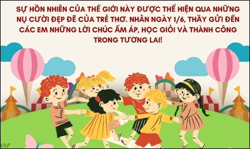 H&igrave;nh ảnh ch&uacute;c mừng ng&agrave;y Quốc tế Thiếu nhi 2025 đ&aacute;ng y&ecirc;u