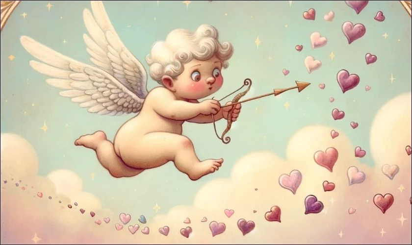 Thần Cupid và mũi tên tình yêu kết đôi lễ Tình Nhân