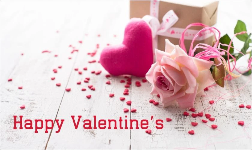 Chúc mừng ngày Valentine bằng hình hoa hồng