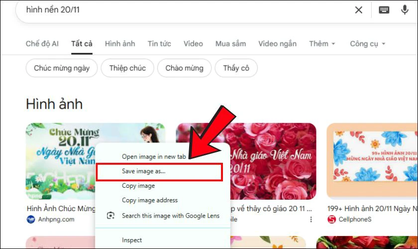 Cách tải và cài đặt hình nền 20/11 đơn giản