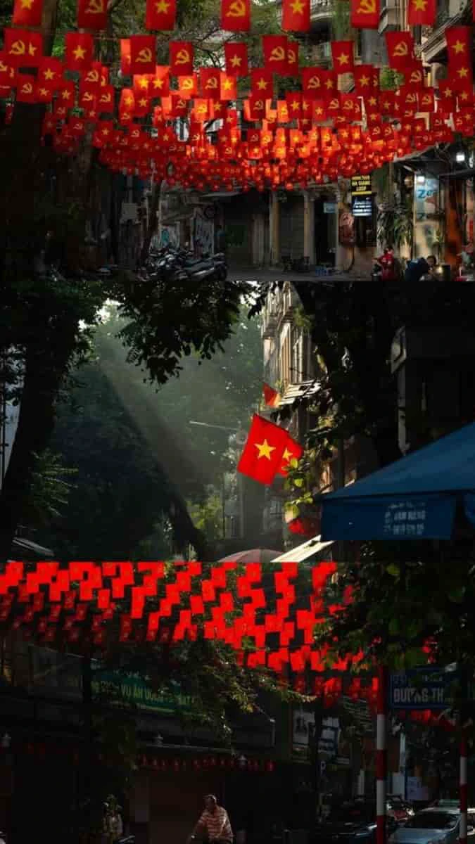 Hình nền 30/4 cờ Việt Nam nền đỏ