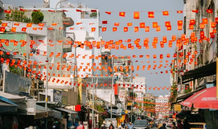 Hình nền 30/4 1/5 cho máy tính chủ đề non sông đẹp