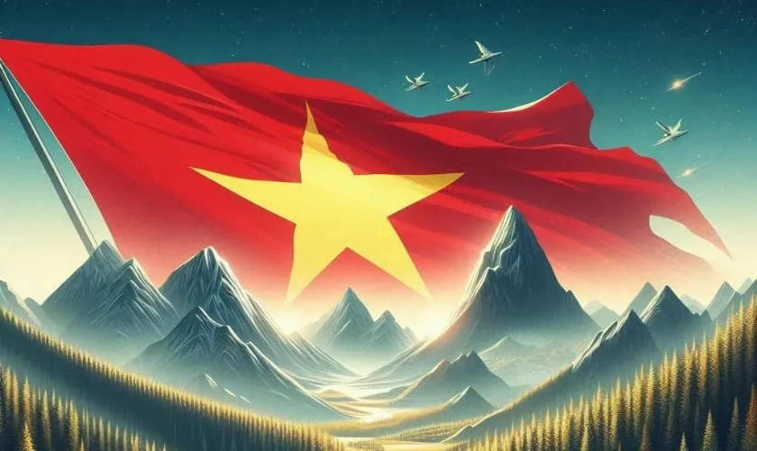 Hình nền 30/4 1/5 cho máy tính chủ đề non sông đẹp mới