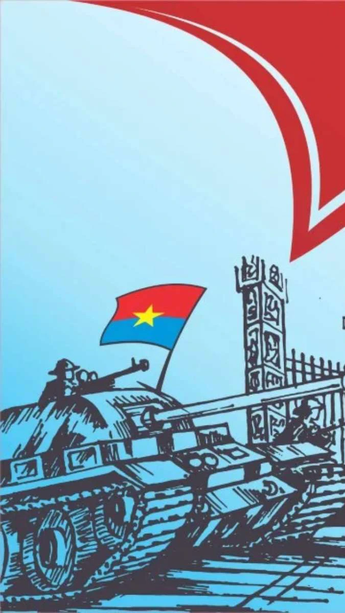 Hình nền 30/4 1/5 cho điện thoại chủ đề xe tăng